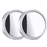 4PAIR Car Rearview Small Round Mirror Reversing Blind Spot Mirror HD 360 Degree Adjustable Wide Angle Reflective Mirror White