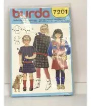 Unopened Vintage BURDA 7201 Sewing Childrens’ Dress Patterns Printed In WGermany