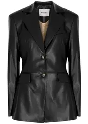 Nanushka Hathi Faux Leather Blazer - Black - M (UK 12 / M) M (UK 12 / M)