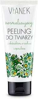 VIANEK Normalising facial scrub The gentle, creamy corundum scrub has been designed for oily skin with imperfections. Vegan natural cosmetics size 70 g.