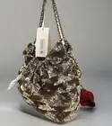 AUTH NWT TORY BURCH Mini Fleming Sequins Chain Crossbody Hobo Bag In Gold