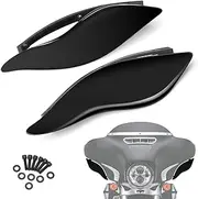 PBYMT Side Wings Air Deflectors, Fairing Side Wing Windshield, Black Adjustable Wind Deflectors Compatible for 2014-2024 Harley Electra Glide Street Glide Tri Glide Ultra Limited Fairing Side Shield