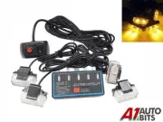 Amber Flashing Strobe Led Lights SET Recovery Security Emergency 24 Mode CLIP ON