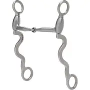 Weaver Exclusive Stainless Steel Horse Bit 5" Sweet Iron Snaffle Copper Inlay