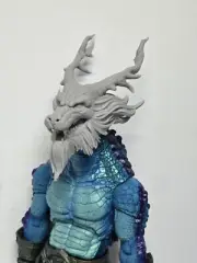 3d Printed CHINESE DRAGON OGRE/ARACCAGOR SIZE Headsculpt For Mythic Legions