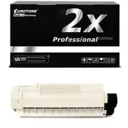 2x Eurotone pro+ Toner Black for OKI C-5600-DN C-5600-N C-5700-N