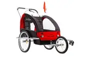 Tag-Along Kids Bike Trailer Child Bicycle Pram Stroller Children Wheel Jogger Red