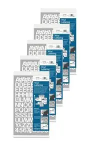 Chartpak 3/4-inch White Stick-on Vinyl Letters & Numbers (01026), 5 PACKS