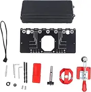 KJAOYU Metal Concealed Hinge Jig,Professional 35mm Hinge Jig Kit - Aluminum Alloy Tool Set for Accurate Drilling and Installation of Secret Hinge, for Cabinet Makers