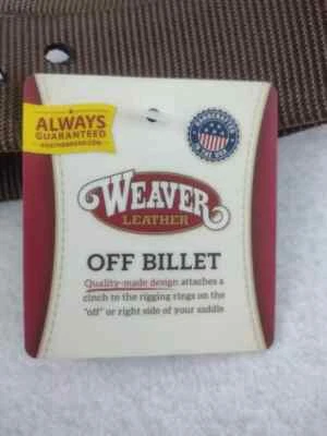 Weaver Leather Double Stitched Nylon Off Billet 1 3/4 x 39-Inch, Brown, 35-4018
