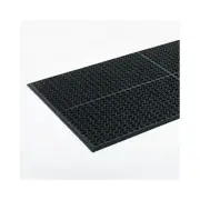Crown Safewalk-Light Heavy-Duty Antifatigue Mat- Rubber- 36 x 60- Black