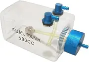 kowaku RC Fuel Tank, Transparent Fuel Tank, Oil Bottle for Plane Gas Airplane, Model Aircraft Spare Parts, 500CC