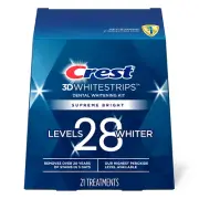 Crest 3D Whitestrips, Supreme Flexfit, Teeth Whitening Strip Kit, 42 Strips (21