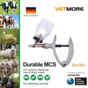 Vetmore Durable MCS Animal Injection Adjustable Syringe for Sheep,Cow,Pig or Dog