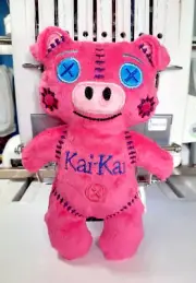 Handmade Pepe Pig Plush Toy Safe 4 All Embroidery Pink 8.5" Tall Cocomelon soft