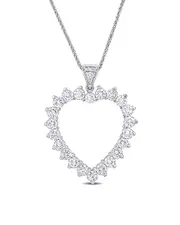 Diamond Select Cuts 18K 1.58 ct. tw. Diamond Heart Necklace