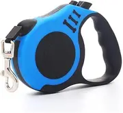 Retractable Dog Leash Small Breed - Headed Extendable Pet Leash with Poop Bags, Reflective Elastic Rope - One Key Control, 360° Tangle-Free (Blue, 3 Meters)