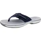 Clarks Womens Brinkley Jazz Navy Flip-Flops Shoes 10 Medium (B,M) BHFO 9124