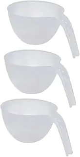 PAMINGONO 3Pcs Color Mixing Bowls with Handle Nesting Bowls for Cooking Baking and Food Prep Microwave Safe Stackable Design for Easy Storage