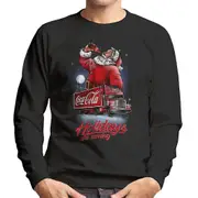 Coca-Cola Coca Cola Santa And Truck Holidays Are Coming Men's Sweatshirt Black Large