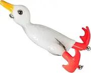 Soft Duck Bait Top Water Lure - Bass Pike Fishing Bait, Lifelike Duck Fishing Lures with Splash Feet Motion | Floating and Sinking Duckbait, Saltwater Freshwater Predator Fish Outdoor Tackle Supplies