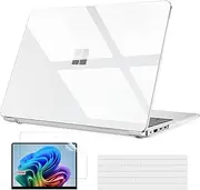 B BELK Case for Microsoft Surface Laptop 13.8 inch Touchscreen 2024 (7th Edition) Model: 2036, Plastic Hard Shell Case + Keyboard Cover + Screen Protector for 13.8'' Microsoft Surface, Crystal Clear