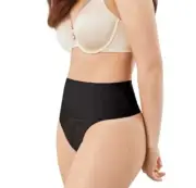Maidenform Flexees Women's Lace Shaping Thong FP0049 Black Size 3XL