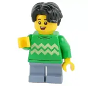 LEGO® Minifigure Child Boy Kid Wavy Hair Sweater from Carousel Ride Set twn499