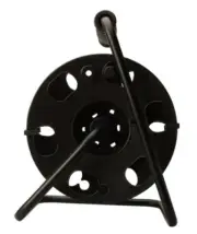 Woods 22849 Metal Extension Cord Reel Stand In Black, Heavy Duty, Quick Snap and