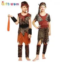 在飛比找Yahoo!奇摩拍賣優惠-西方派對服裝cosplay印第安人兒童雙肩舞臺表演道具服