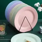 1pc 28cm Wheat Straw Dinner Plates Pizza Plate Steak Dish Large Food Plate