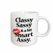 3dRose Classy sassy and a bit smart assy Mug