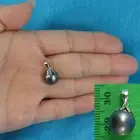 Baroque Black Tahitian Pearl Cap Pendant
