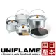 探險家戶外用品㊣660256 日本 UNIFLAME FAN5 DUO 2-3人不鏽鋼鍋具組 (日本製) 餐碗盤 露營 野炊 廚具