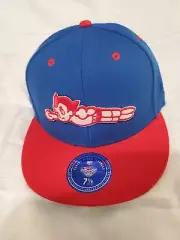 SANKEI ATOMS BASEBALL EFF DNA EBBETS FIELD BLUE RED FITTED HAT SZ 7 3/8 MENS NEW