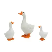 MiniatureSimulations Animal Model Figurine White Geese Action Figures