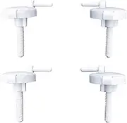 Toilet Seat Screws Replacement Plastic Toilet Seat Hinge Bolt Screws with Plastic Nuts and Bases Parts Kit for Fixing the Top Toilet Seat(2 Pair NO.11)