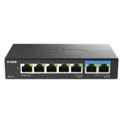 D-Link DMS-107, 5-Fast Ethernet Switch, Unmanaged, 3.37W, RJ45 Base-T, Black