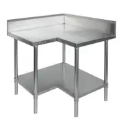 Modular Systems Corner Workbench, 150Mm Splashback & Undershelf - 900mm W x 900mm D x 900mm H