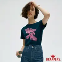 在飛比找蝦皮商城優惠-BRAPPERS 女款 漸層字母圓領T恤-丈青