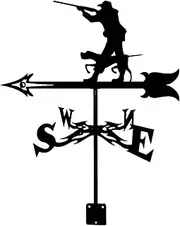 Wind vanes, Outdoor Garden Weathervane Weather Vane, Hunter Train Sailboat Hollow Carved Design Stainless Steel Wind Direction Indicators Professional Measuring Tools