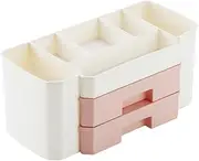 domoi Makeup Organizer Cosmetic Case for Jewelry Hair Accessories Beauty Skincare Product Organizing Makeup Storage Box,Pink