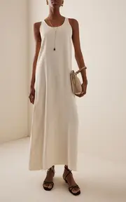 [Toteme] Scoop-Neck Sablé Maxi Dress