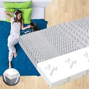 King Single Memory Foam Mattress Topper with Bamboo Cover Graphite Infused 7 Zone Design 8cm Thickness Beddings Bed Topper Cool Mat Pad