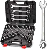 24-Piece Ratchet Wrenches Chrome Vanadium Steel Ratcheting Wrench Set with Metri