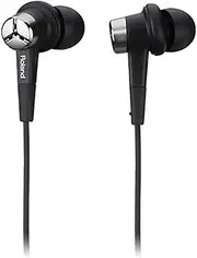Roland Binaural Microphone/Earphones in-Ear Headphones, Black