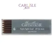 Cretacolor - Artist Lead Sepia Dark or Light Pack of 6 . Choose your Colour