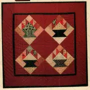 Hattie's Baskets Wall Quilt Pattern Primitive Folk Art Scrap Quilt