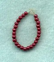 3" LONG RED PEARLS HANDMADE ORIGINAL JEWELRY FOR FASHION DOLLS