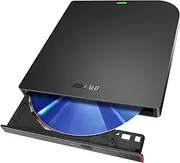 バッファロー Buffalo BRXL-PUS6U3-BK/N USB 3.2 (Gen1) / 3.0 Blu-ray Drive, Writing/Playback/Editing Software, Bus Power (with Power Supply Cable), External Thin Portable BD, Made in Japan, Windows/Mac